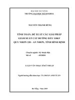 Tính toán, đề xuất các giải pháp giảm suất cắt đường dây 110kv quy nhơn 220   an nhơn, tỉnh bình định 