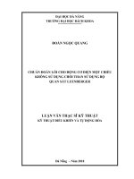 Chuẩn đoán lỗi cho động cơ điện một chiều không sử dụng chổi than sử dụng bộ quan sát luenberger 