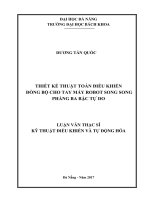 Thiết kế thuật toán điều khiển đồng bộ cho tay máy robot song song phẳng ba bậc tự do 