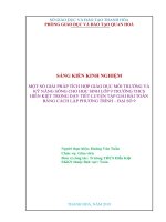 Một số giải pháp tích hợp giáo dục môi trường và kỹ năng sống cho HS lớp 9 trường THCS hiền kiệt trong dạy bài tập giải bài toán bằng cách lập phương trình   đại số 