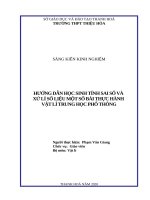 Hướng dẫn học sinh tính sai số và xử lí số liệu một số bài thực hành vật lí trung học phổ thông 