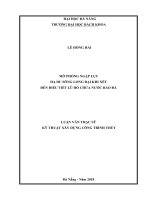 Mô phỏng ngập lụt hạ du sông long đại khi xét đến điều tiết lũ hồ chứa nước rào đá 