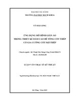 Ứng dụng mô hình giàn ảo trong thiết kế dầm cao bê tông cốt thép có gia cường cốt sợi thép 