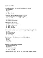 TRẮC NGHIỆM UNG THƯ ĐẠI CƯƠNG