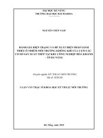 Đánh giá hiện trạng và đề xuất biện pháp giảm thiểu ô nhiễm môi trường không khí của cụm các cơ sở sản xuất thép tại khu công nghiệp hòa khánh   TP đà nẵng 