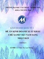 Đề án kinh doanh quốc tế  trà xanh