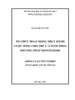 Tổ chức hoạt động thực hành cuộc sống cho trẻ 3   6 tuổi theo phương pháp montessori 