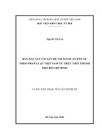 Bán đấu giá tài sản để thi hành án dân sự theo theo pháp luật việt nam từ thực tiễn thành phố hồ chí minh 