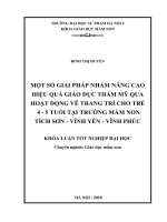 Một số giải pháp nhằm nâng cao hiệu quả giáo dục thẩm mỹ qua hoạt động vẽ trang trí cho trẻ 4   5 tuổi tại trường mầm non tích sơn   vĩnh yên   vĩnh phúc 