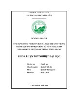 Ứng dụng công nghệ tin học và máy RTK trong thành lập bản đồ địa chính tờ số 49 tỷ lệ 1 1000 xã bản phiệt, huyện bảo thắng, tỉnh lào cai 