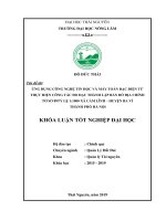 Ứng dụng công nghệ tin học và máy toàn đạc điện tử thực hiện công tác đo đạc thành lập bản đồ địa chính tờ số 89 tỷ lệ 1 1000 xã cẩm lĩnh, huyện ba vì, thành phố hà nội 