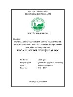 Đánh giá công tác cấp giấy chứng nhận quyền sử dụng đất tại xã tất thắng, huyện thanh sơn, tỉnh phú thọ năm 2018 