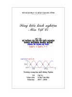 SKKN THPT: Hệ thống các bài tập trắc nghiệm Dao động điều hòa áp dụng hệ thức: cos 2 α + sin 2 α = 1