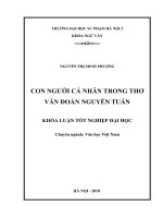 Con người cá nhân trong thơ văn đoàn nguyễn tuấn 
