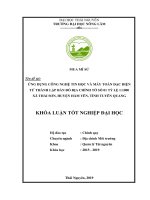 Ứng dụng công nghệ tin học và máy toàn đạc điện tử thành lập bản đồ địa chính tỷ lệ 1 1000 xã thái sơn, huyện hàm yên, tỉnh tuyên quang 