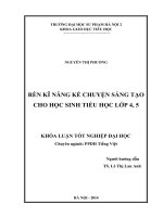 Rèn kĩ năng kể chuyện sáng tạo cho học sinh tiểu học lớp 4, 5 