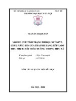 Nghiên cứu tình trạng phì đại cơ tim và chức năng tim của thai nhi bằng siêu âm ở thai phụ bị đái tháo đường trong thai kỳ tt 