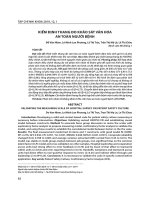 Kiểm định thang đo khảo sát văn hóa an toàn người bệnh