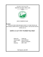 Ứng dụng phần mềm microstation và famis thành lập bản đồ địa chính tờ số 12, thị trấn phố lu, huyện bảo thắng, tỉnh lào cai 