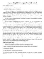 SKKN THPT: Improve English listening skills in high schools