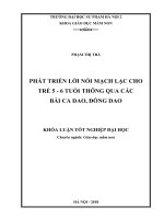Phát triển lời nói mạch lạc cho trẻ 5 6 tuổi thông qua các bài ca dao, đồng dao 