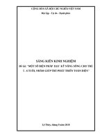 Một số biện pháp dạy kỹ năng sống cho trẻ 5 6 tuổi tại trường mầm non 