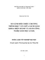 So sánh đối chiếu chương trình học vần giữa sách giáo khoa hiện hành và sách công nghệ giáo dục (CGD) 