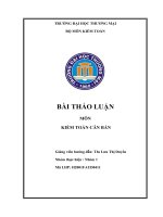  Thảo luận học kỳ môn KIỂM TOÁN CĂN BẢN nhóm 1