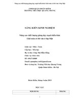 SKKN tiểu học: Nâng cao chất lượng giảng dạy mạch kiến thức Giải toán có lời văn ở lớp 1