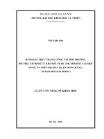Đánh giá thực trạng công tác bồi thường, hỗ trợ, tái định cư khi nhà nước thu hồi dất tại một số dự án trên địa bàn quận hồng bàng, thành phố hải phòng 