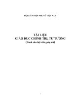 TÀI LIỆU GIÁO DỤC CHÍNH TRỊ, TƯ TƯỞNG (Dành cho hội viên, phụ nữ)