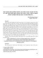 Tình trạng dinh dưỡng trước, sau phẫu thuật và một số yếu tố liên quan đến biến chứng sau phẫu thuật trên 39 bệnh nhân tại Bệnh viện Đại học Y Hà Nội năm 2015