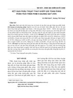 Kết quả phẫu thuật thay khớp gối toàn phần phân tích trên phim X-quang quy ước