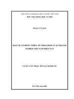 Bảo vệ cổ đông thiểu số theo pháp luật doanh nghiệp Việt Nam hiện nay