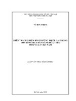 Miễn trách nhiệm bồi thường thiệt hại trong hợp đồng mua bán hàng hóa theo pháp luật Việt Nam
