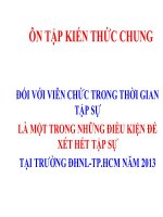 ÔN tập KIẾN THỨC CHUNG  ĐỐI VỚI VIÊN CHỨC TRONG THỜI GIAN TẬP SỰ
