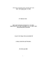 điều kiện kinh doanh dịch vụ văn hóa theo pháp luật việt nam hiện nay từ thực tiễn thành phố hồ chí minh