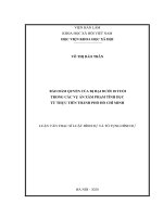 Bảo đảm quyền của bị hại dưới 18 tuổi trong các vụ án xâm phạm tình dục từ thực tiễn thành phố hồ chí minh 