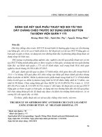 Đánh giá kết quả phẫu thuật nội soi tái tạo dây chằng chéo trước sử dụng endo button tại Bệnh viện Quân y 175