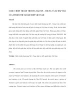 cuộc chiến tranh thương mại mỹ – trung và sự đáp trả của mỹ đối với ngành thép việt nam 