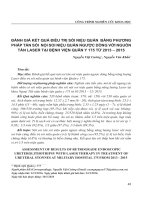 Đánh giá kết quả điều trị sỏi niệu quản bằng phương pháp tán sỏi nội soi niệu quản ngược dòng với nguồn tán laser tại Bệnh viện Quân y 175 từ 2013-2015