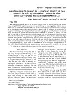 Nghiên cứu kết quả đo áp lực nội sọ trước và sau mổ giải ép máu tụ dưới màng cứng cấp tính do chấn thương tại Bệnh viện Thanh Nhàn