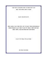 Thu gom, vận chuyển, xử lý rác thải sinh hoạt theo pháp luật việt nam từ thực tiễn huyện hóc môn, thành phố hồ chí minh 
