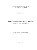 Quảng cáo thương mại trực tuyến theo pháp luật việt nam hiện nay