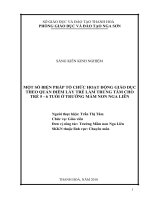 SKKN một số biện pháp tổ chức hoạt động giáo dục theo quan điểm lấy trẻ làm trung tâm cho trẻ 5 6 tuổi trường mâm non nga liên 