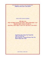 SKKN một số biện pháp tổ chức trò chơi học tập môn toán ở lớp 2a trường tiểu học cẩm vân huyện cẩm thủy 