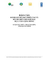 BÁO CÁO ĐÁNH GIÁ RỦI RO THIÊN TAI VÀ RỦI RO BIẾN ĐỔI KHÍ HẬU DỰA VÀO CỘNG ĐỒNG XÃ QUẢNG THỦY, THỊ XÃ BA ĐỒN, TỈNH QUẢNG BÌNH