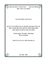 Quản lý tài chính tại các trường đại học công lập trực thuộc Bộ Công thương trong điều kiện thực hiện cơ chế tự chủ tài chính (2)