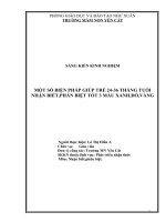 SKKN một số biện pháp giúp trẻ 24 36 tháng tuổi phân biệt màu xanh  màu đỏ 