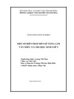 SKKN một số biện pháp rèn kĩ năng làm văn miêu tả cho học sinh lớp 5 